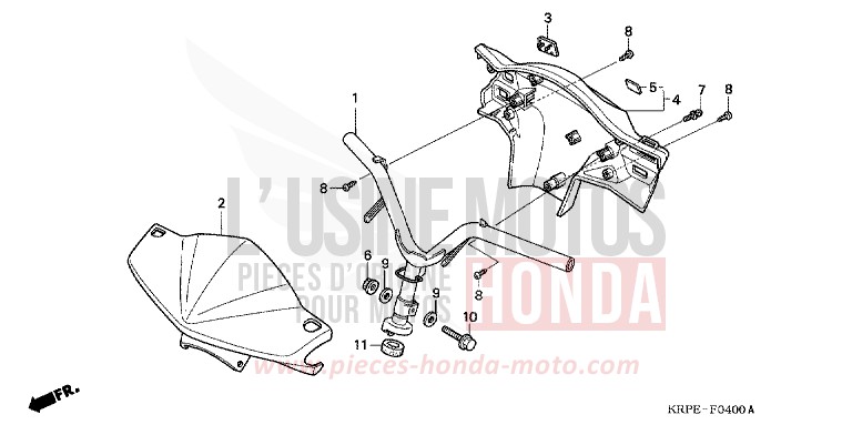 STEERING HANDLE/HANDLE COVER for SCV LEAD RADIANT RED METALLIC (R218) from 2003